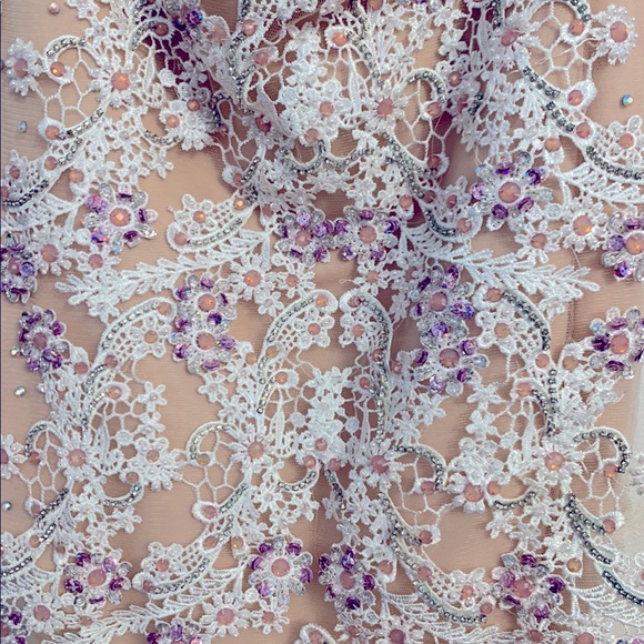 2 Piece Lace and Beading on Net Mori Lee Prom Dress - Picture 3 of 7